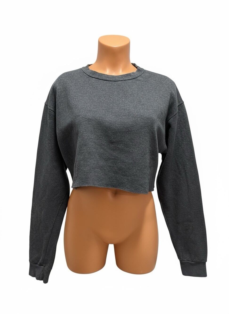 Athletic Works Charcoal Cropped Hoodie M 38-40 DIY Crop
